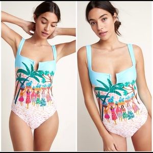 New Anthropologie Roeqiya Amies One-Piece Swimsuit